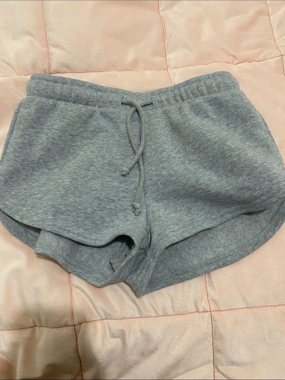 Women's Gray Athletic Drawstring Shorts
